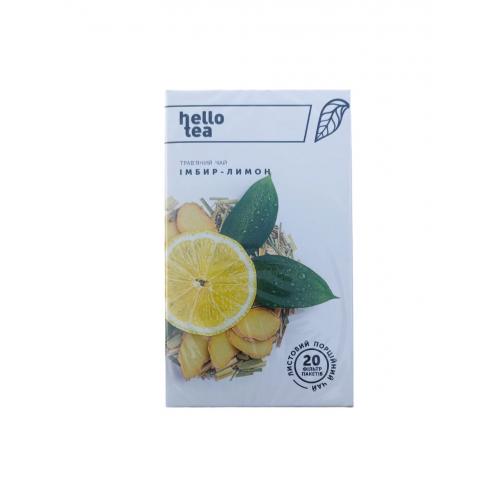 Чай Hello Tea травяной Имбирь Лимон 20 п